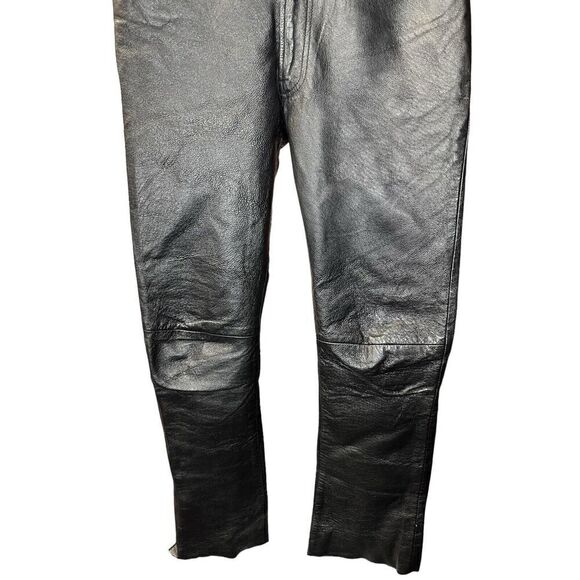 Diesel Industry | Men's Leather Black Pants sz 27 - Picture 5 of 14